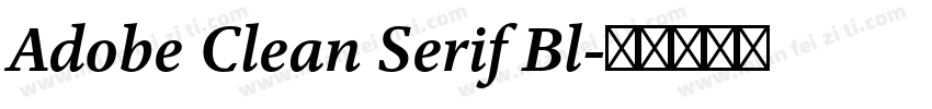 Adobe Clean Serif Bl字体转换